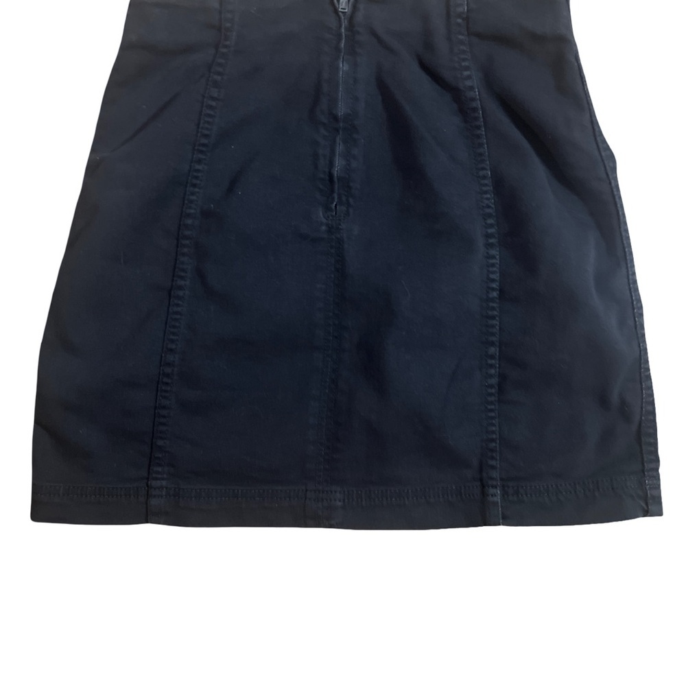 Free People Modern Femme Washed Black Denim Mini Skirt Size 2 - Picture 6 of 7